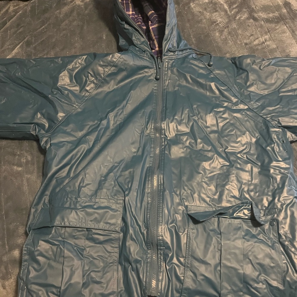 Men’s purple raincoat
